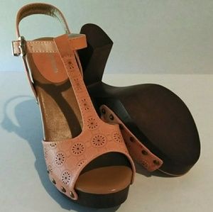 Top Moda WOODEN-1 Women's Ankle Strap